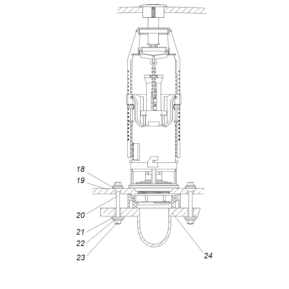 Комплект арматури для зливного бачка з боковою подачею води  1/2 ″ та одним режимом зливу СТОП АБк-05 Тернопіль - фото 10