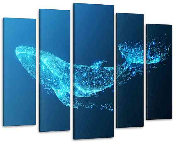 Модульна картина у вітальню / спальню Абстракція Кіт Art-475_5 ( 80х118см ) Київ