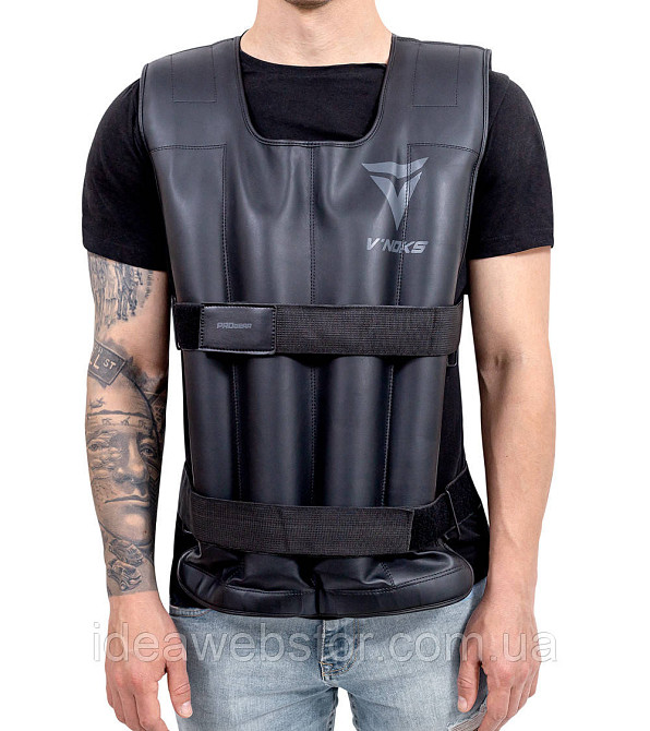 Жилет утяжелительный V`Noks Scath Grey 18 кг L/XL с регулируемыми грузами для тренировок турника брусьев фитнеса и силовых Киев - изображение 13