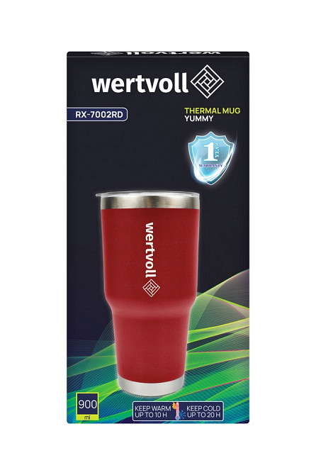 WERTVOLL Термокружка WERTVOLL "YUMMY" 900 мл SS червона RX-7002RD Київ - фото 6
