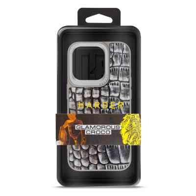 Чехол для мобильного телефона Harder Glamorous Croco Apple iPhone 14 Pro Grey Gold (ARM76770) Винница