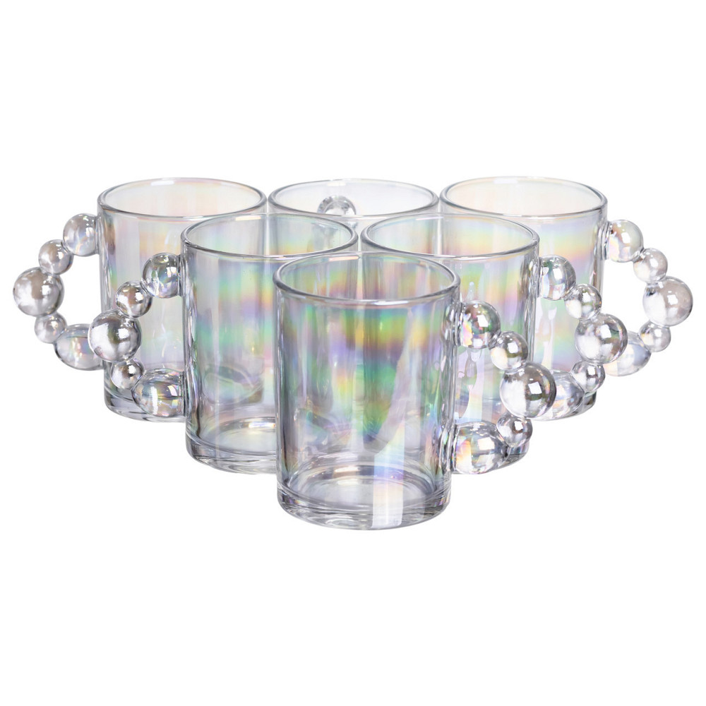 Набір скляних чашок Rainbow для чаю та кави, 6 шт Київ - фото 1