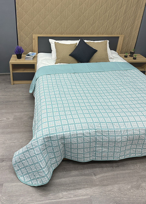 Покривало Decorator Bianca 215х240 см блакитний з білим (85-203) Київ - фото 5