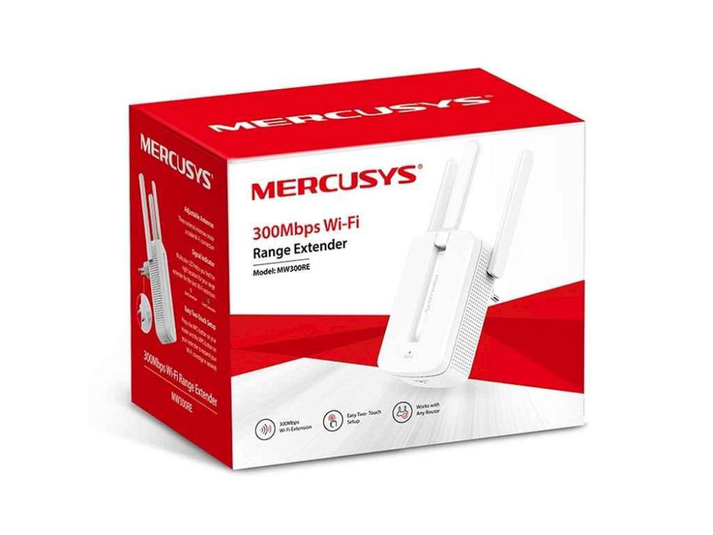 Ретранслятор/репітер MW300RE 300 Мбіт/с білий ТМ Mercusys Київ - фото 1