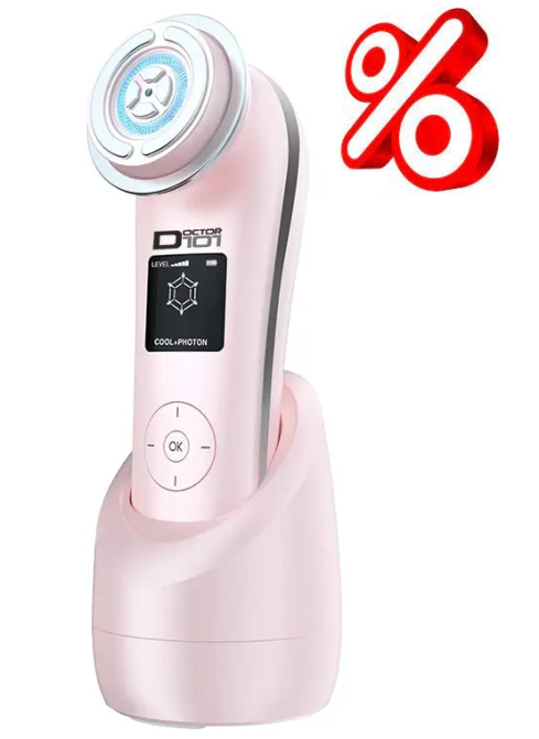 Массажер с электропорацией для лица и шеи 7в1 микротоковый + RF лифтинг + EMS стимулятор +LED+холод+ионизация Днепр - изображение 1