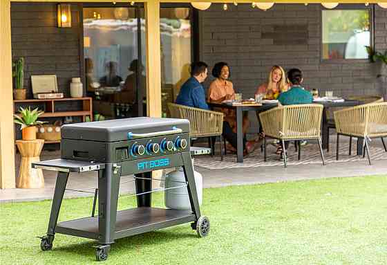 Портативный газовый гриль-планча Pit Boss Ultimate, на 4 горелки, съемный, со столом, 10813 Код: 011110 Ровно