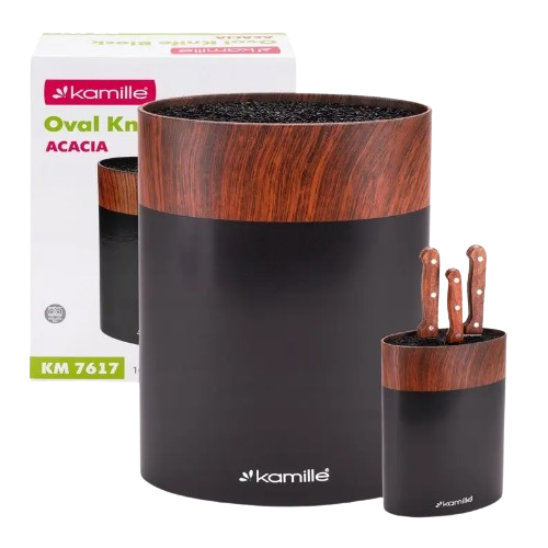 Підставка для ножів 18см чорний/сірий/червоний мармур 7617 KAMILLE Житомир - фото 3