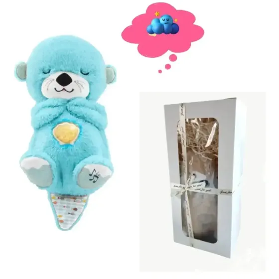 Intex бежевый Дыхающая плюшевая игрушка выдра со светом и звуком Коломия