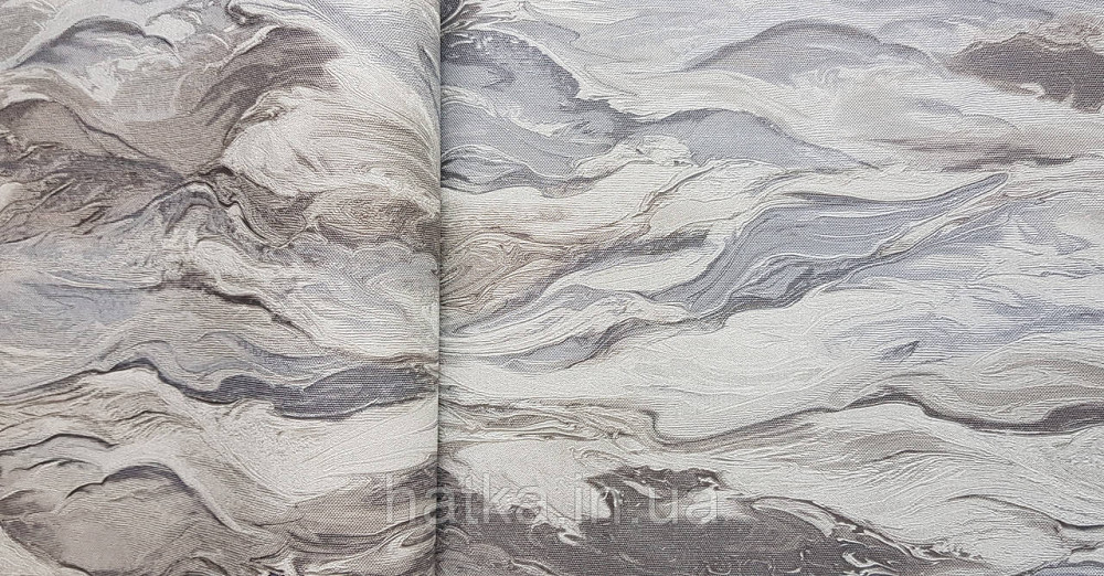 Обои виниловые на флизелине AdaWall Omega1.06х10 абстракция волна срез камня серые черные серебро 23207-3 Киев - изображение 1