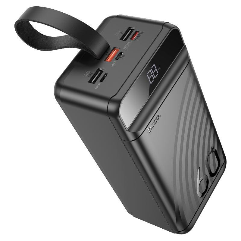 Портативный аккумулятор HOCO J123C 60000mAh с дисплеем черный Киев - изображение 3