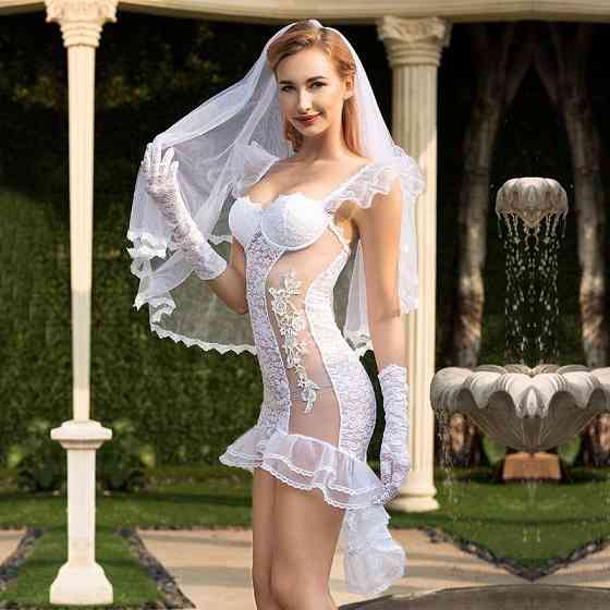 Еротичний костюм нареченої "Благочестива Марта" L/XL White Sex Aura Київ