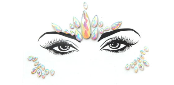 Камінці на обличчя фосфорні one size різнобарвний Київ