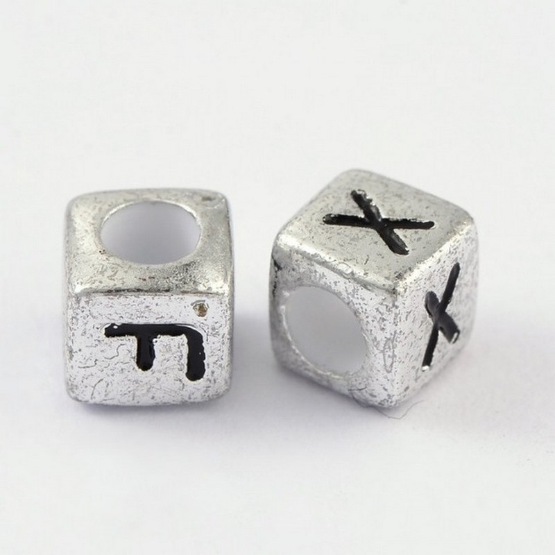 Декоративні намистинки для творчості Алфавіт Кубики Dom Busin УТ000004425 в упаковці 130 шт Вінниця - фото 7