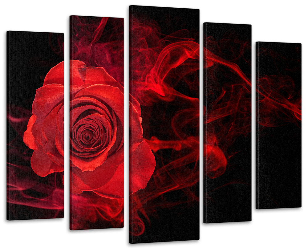 Модульна картина у вітальню / спальню Димна червона троянда Art-346_5 ( 80х118см ) Київ - фото 1