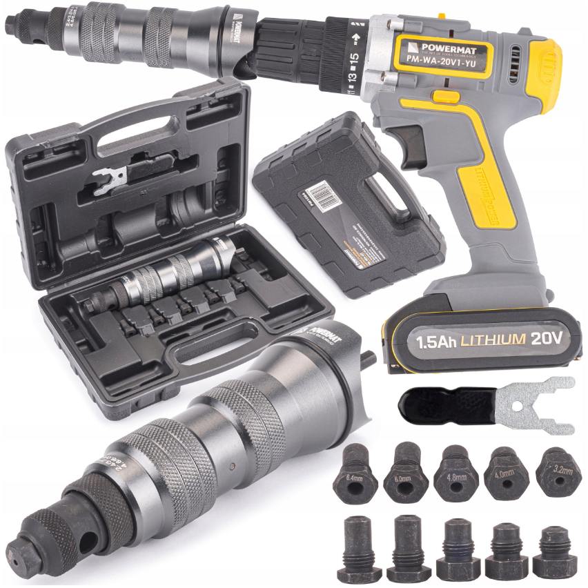 Заклепник на шуруповерт POWERMAT/ Адаптер для потайних заклепок (Польща) Київ - фото 1