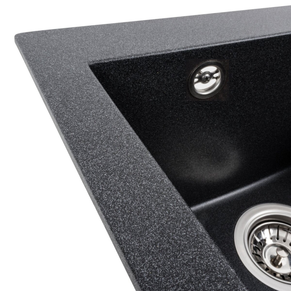 VALESO Гранітна мийка для кухні VALESO SOKIL 4150 матова Карбон Киев - изображение 6