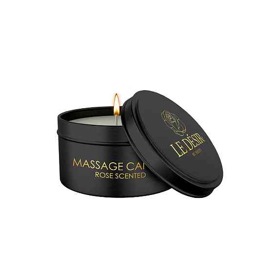Массажная свеча - Le Desir Erotic Massage Candle Rose Scented, 100 г Sex Aura Киев