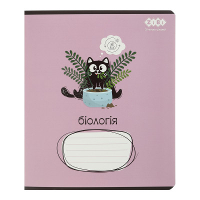 Зошит ZiBi предметний CRAZY CAT 48 аркушів клітинка, біологія (ZB.1703-10) Вінниця - фото 1
