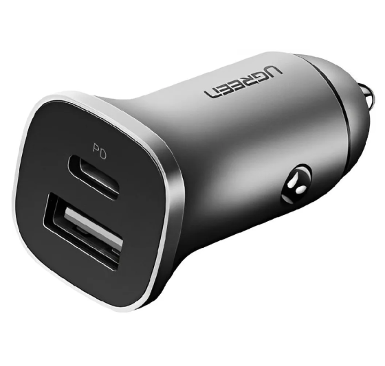 Автомобільний зарядний пристрій UGREEN CD130 Dual USB Car Charger (Space Gray) (UGR-30780) Київ
