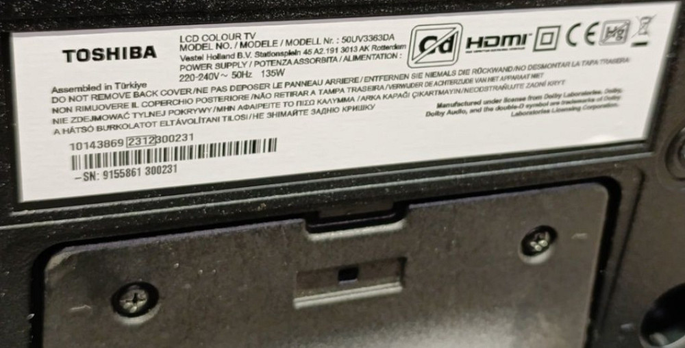 Телевизор TOSHIBA 50 / 4K / Vidaa / smart TV Wi-Fi / Безрамный / 2023. Киев - изображение 1