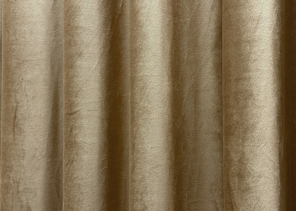 Комплект готових штор VR-Textil Оксамит (бархат) № 1654ш Карамельний 200х290 см 2 шт (32-079) Київ - фото 7