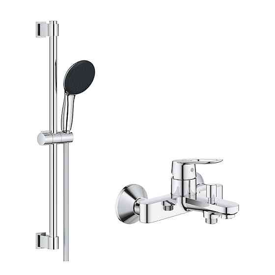 Смеситель для ванной Grohe BauLoop 23603000 с душовой стойкой Vitalio Start 26951001 Киев