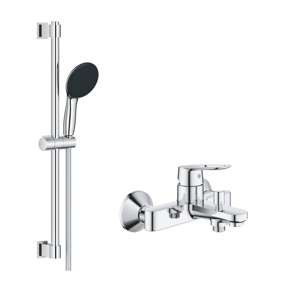 Смеситель для ванной Grohe BauLoop 23603000 с душовой стойкой Vitalio Start 26951001 Киев - изображение 1