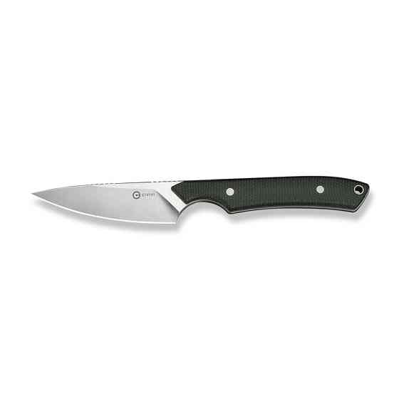 Ніж фіксований кишеньковий Civivi High Grass Field Knife (7,4 см) 14C28N / Micarta зелений з чохлом Киев