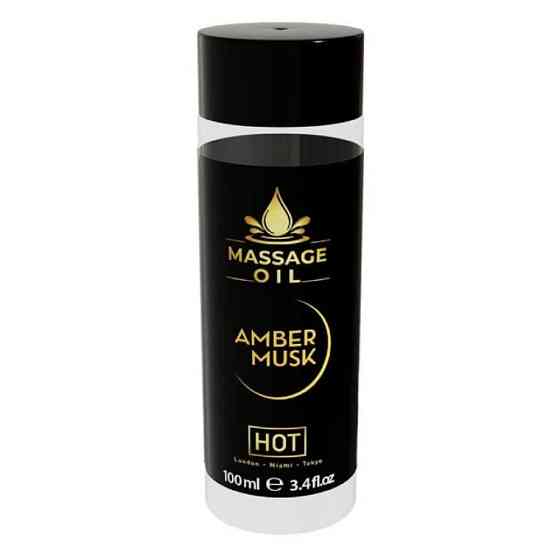 Массажное масло HOT Massage Oil Amber Musk с ароматом янтарного мускуса, 100 мл Sex Aura Киев