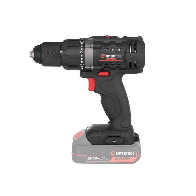 Дриль-шурупокрут INTERTOOL WT-9351, 20 В, 50 Nm,1700 об/хв, 2-13 мм, без ЗП та АКБ - дриль та шурупокрут 2 в 1 Львів - фото 1