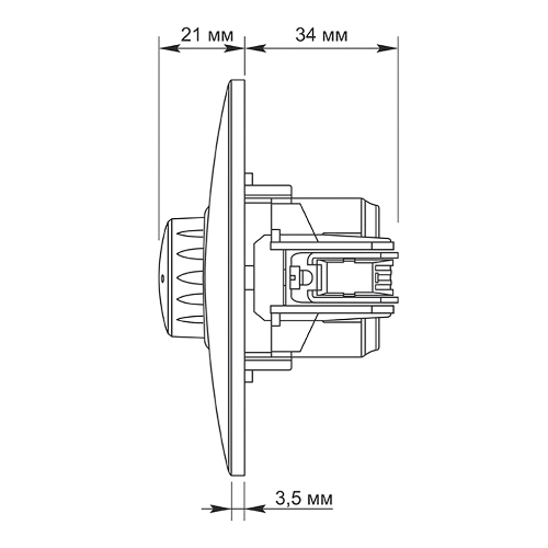 BINERA чорний графіт Вимикач диммерний 600W Videx Житомир - фото 5