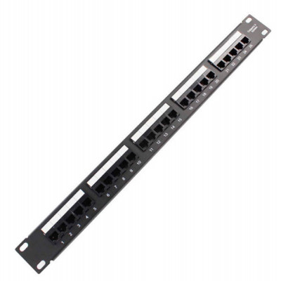 Патч-панель 19" телефонна 1U, 25xRJ-45, Cat.3, DUAL type Voltronic (PPU25-1U) Винница - изображение 1
