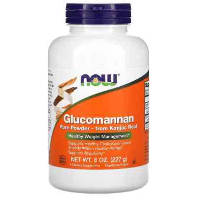 Трави Now Foods Глюкоманнан, Glucomannan, 227 г (NOW-06513) Вінниця