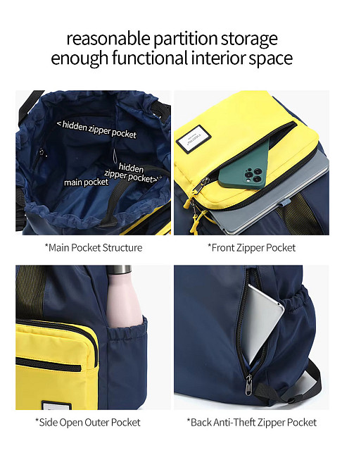 Рюкзак Tigernu T-S8511 синий с желтым 14