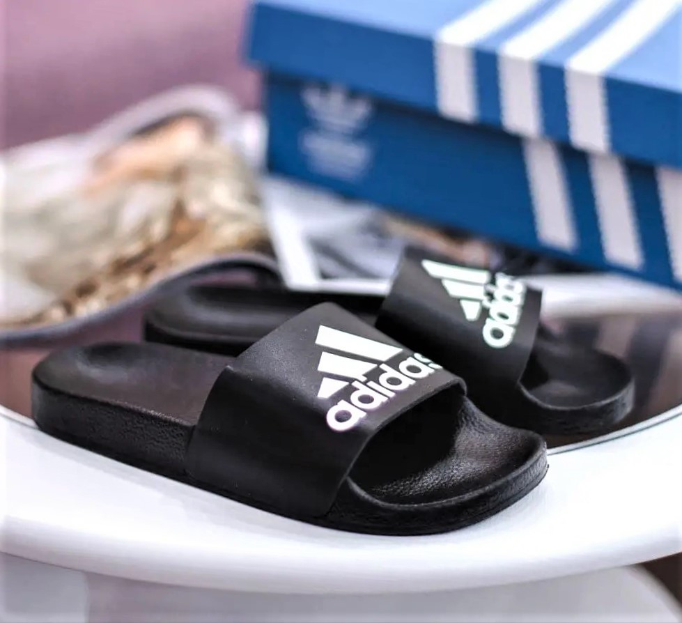 Мужские Шлёпанцы Тапочки Adidas Сланцы Адидас Чёрные (размеры: 41,42) Днепр - изображение 1