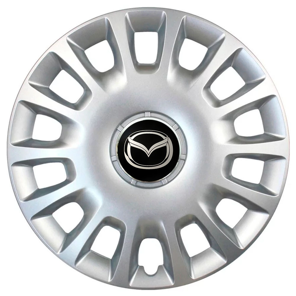 Автомобільні модельні ковпаки R14 Mazda 214 4шт, SJS, сріблясті Київ - фото 1