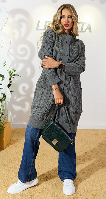 Кардиган мелкие косы (42-44) Киев - изображение 1