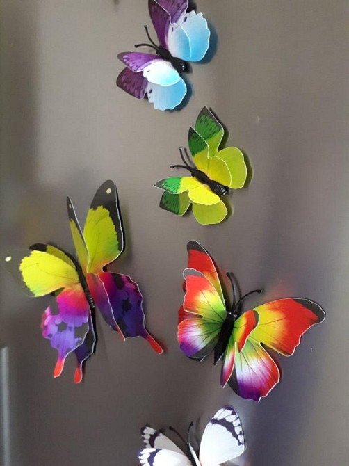 Різнокольорові метелики подвійні - 12шт. Київ - фото 2