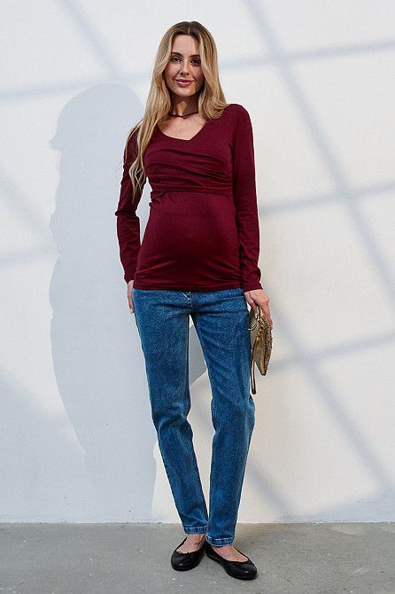 Джинси для вагітних Mom Fit для майбутніх мам зі спеціальним поясом L (48) Leyton Юла Мама синій Кривий Ріг - фото 8