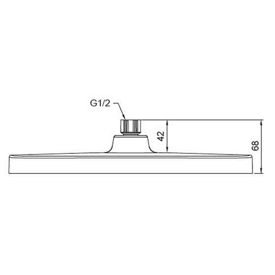 Лійка для душу стельова Koer KP-0402-03-OH 310x200мм   ( KR4988 ) 23089 Харьков