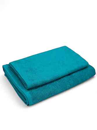Комплект полотенец однотонных Ideal Textile 50х90см + 70х140см 400 г/м2 (56860932) Бірюзовий Черновцы