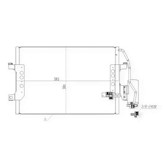 Радиатор Мерседес Бенз A-Class (W168) (97-04) 390174 кондиционера Мукачево