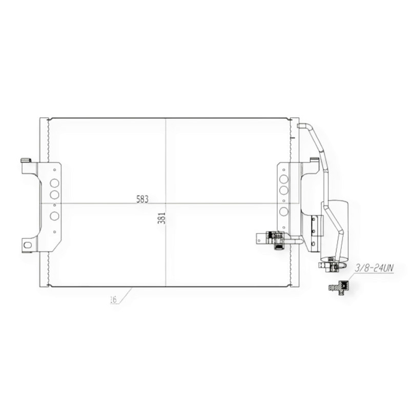Радиатор Мерседес Бенз A-Class (W168) (97-04) 390174 кондиционера Мукачево - изображение 3