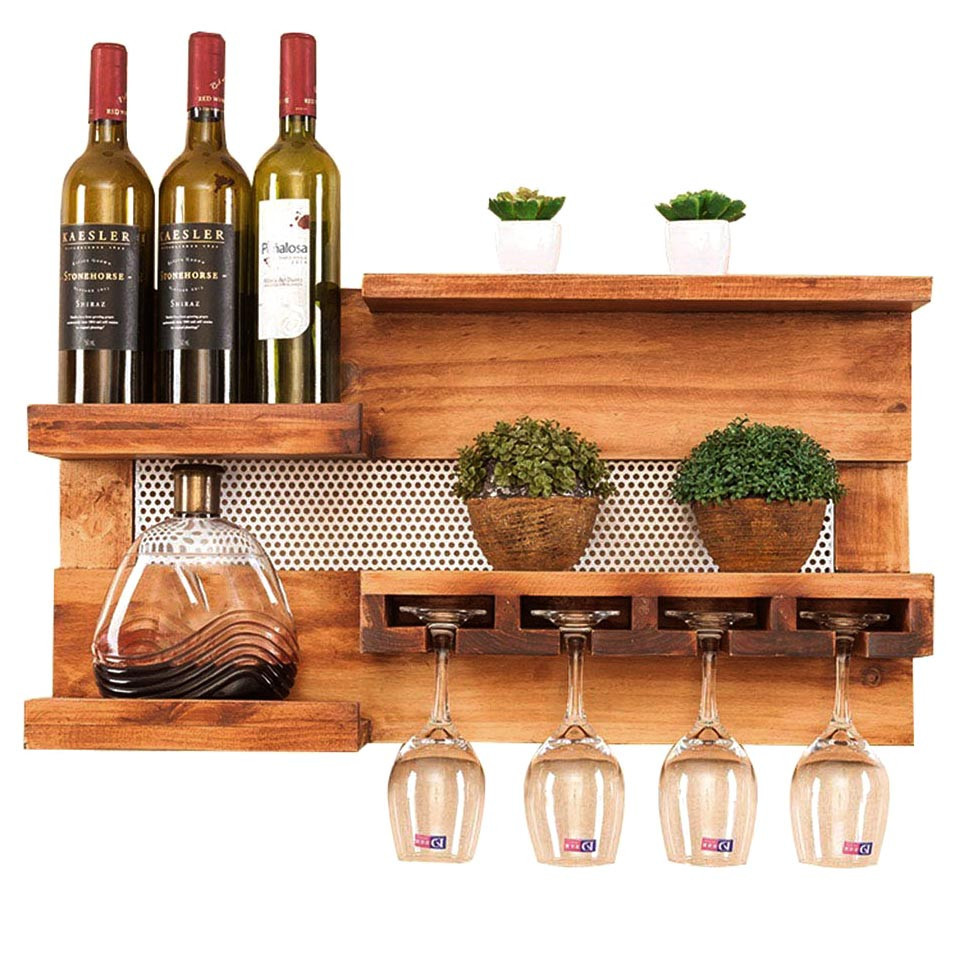 Настінна винна полиця "Тояма" шафран Миколаїв - фото 1