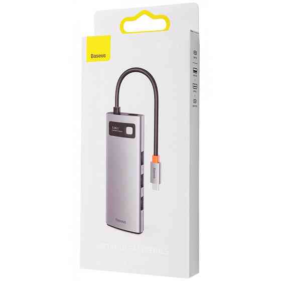 USB-Хаб Baseus Metal Gleam Series 5-in-1 Type-C серый Львов