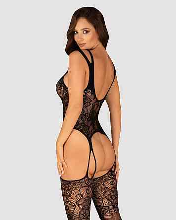 Бодистокинг Obsessive Bodystocking F237 S/M/L, растительное плетение, имитация чулок Sex Aura Киев