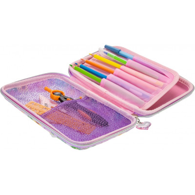 Пенал Cool For School с окошком 1 отделение с органайзером фиолетовый (QT-5750-Purple) Винница - изображение 2