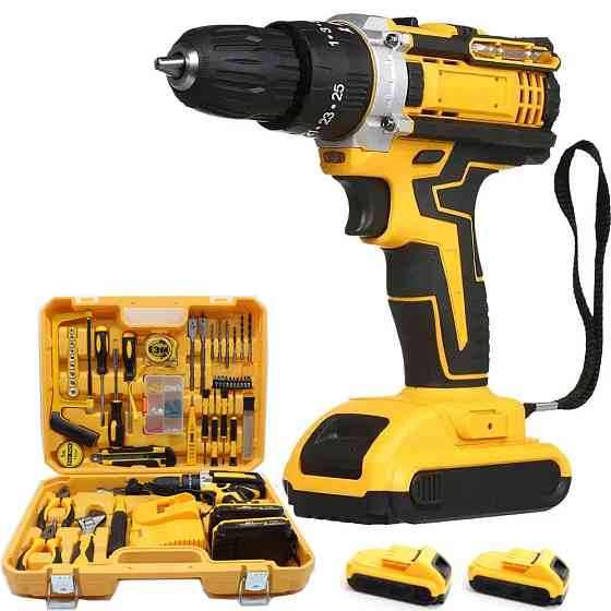 Акумуляторний шуруповерт з набором інструментів + 2 акумулятори SBR Київ