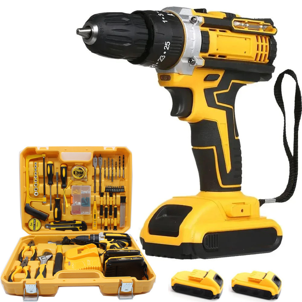 Аккумуляторный шуруповерт с набором инструментов + 2 аккумулятора SBR Киев - изображение 1