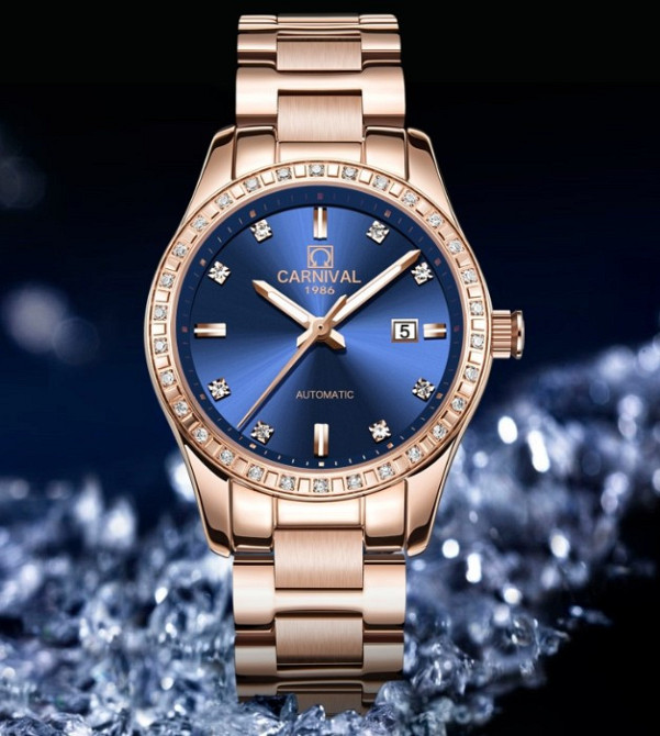 Часы женские наручные механические Carnival Maldives Beige Flower (2 ремешка) Киев - изображение 13